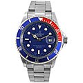 Helbros Men's Colorama Blue Dial Steel Watch