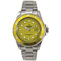 Helbros Men's Colorama Yellow Dial Steel Watch