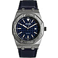 Helbros Men's Blue Leather Strap Watch