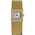 Helbros Women's Crystal Silver Dial Goldtone Watch