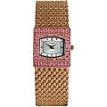 Helbros Women's EXL Pink Crystal Goldplated Watch
