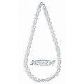 14k White Gold Overlay CZ 24-inch Valiant Chain