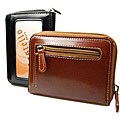 Castello Colombo Zip Accordion Card Holder with I.D. Window