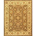 Hand-tufted Heritage Kerman Brown/ Ivory Wool Rug (6' x 9')