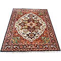 Indo Heriz Ivory/ Black Rug (9' x 11'10)