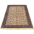 Pakistani Kashan Ivory/ Navy Rug (9'3 x 11'7)