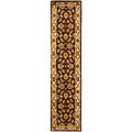 Hand-tufted Heritage Kashan Red Ivory Wool Rug (2'3 x 14')