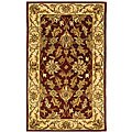 Hand-tufted Heritage Kashan Red Ivory Wool Rug (3' x '5)