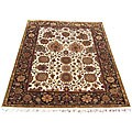 Indo Mahal Ivory/ Black Rug (6' x 9')