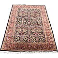Indo Mahal Black/ Red Rug (6' x 9')