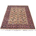 Indo Mahal Beige/ Green Wool Rug (8' x 10')