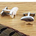 Sterling Silver Heartline Bear Cufflinks (Mexico)