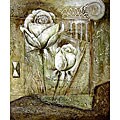 'White Roses' Canvas Art