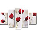 'Flowers On Pearl' Canvas Art
