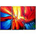 'Running Wild' 3-piece Hand-painted Canvas