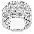 14k Gold 7/8ct TDW Round Diamond Floral Ring (HI, SI)