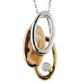 14k Gold 1/10ct TDW Diamond Oval Slider Necklace