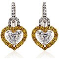 18k Gold 2 1/4ct TDW Heart-shaped Diamond Earrings (G-S, VS-SI)
