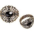 The Baroness Hinge Onyx Fashion Bracelet