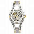AK Anne Klein Women's Two-tone Automatic Open Heart Watch