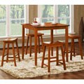 Salvador Oak 5-piece Pub Set with 24-inch Stools
