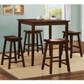 Salvador Cherry 5-piece Pub Set with 24-inch Stools