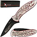 Red Scorpion Handle 7.75-inch Folding Pocket Knife