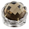 Meredith Leigh Sterling Silver and 14k Gold Smokey Topaz Ring