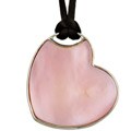 Sterling Silver Pink Mother of Pearl Heart Necklace