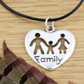Sterling Silver 'My Family' Pendant Necklace (Mexico)