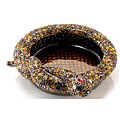 Kenneth Jay Lane Brown Crystal Snake Trinket Tray