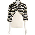 Black Rivet Women's Grey Faux Fur Cropped Jacket