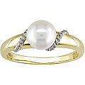 10k Gold Cultured Freshwater Pearl Ring (7-7.5mm)