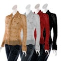 Kaelyn Max Women's Long-sleeve Sheer Blouse