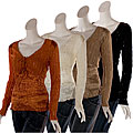 Kaelyn Max Beaded/ Jeweled Women's Blouse