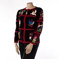 Tiara Women's Plus Size Black Holiday Sweater