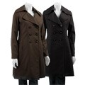 Via Spiga Women's Faux Leather Trim Raincoat