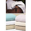 Pointelle Knitted Cotton Twin Blanket