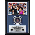 Barack Obama 12x18 Framed-print with Patch