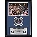 Barack Obama 12x18 Custom-framed Print with Patch