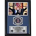 Barack Obama 12x18 Custom-framed Print with Patch