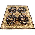 Indo Mahal Black/ Ivory Rug (8' x 10')