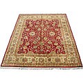 Indo Mahal Red/ Ivory Wool Rug (8' x 10')