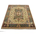 Indo Tabriz Ivory/ Green Wool Rug (8' x 10')