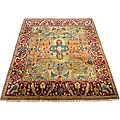 Indo Bakhtiari Light Green/ Red Rug (8' x 10')