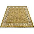 Indo Mahal Gold/ Ivory Wool Rug (8' x 10')