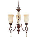 Burnt Umber 3-light Mini-chandelier