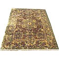 Indo Aubusson Brown Rug (8' x 10')