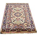 Indo Mahal Ivory/ Navy Rug (8' x 10')