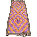 Afghan Kilim Orange/ Purple Runner (5' x 11'3)